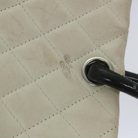 CHANEL Cambon Line Tote Bag Leather White CC - Picture 10 of 16